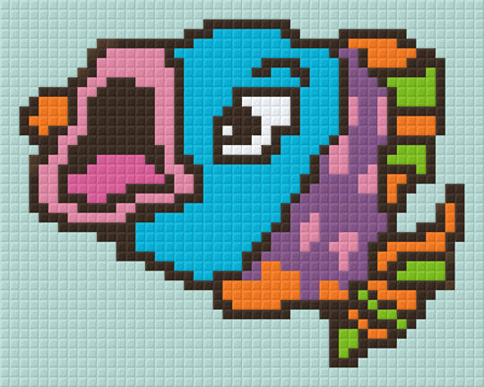 Joyful Fish One [1] Baseplate PixelHobby Mini-mosaic Art Kit